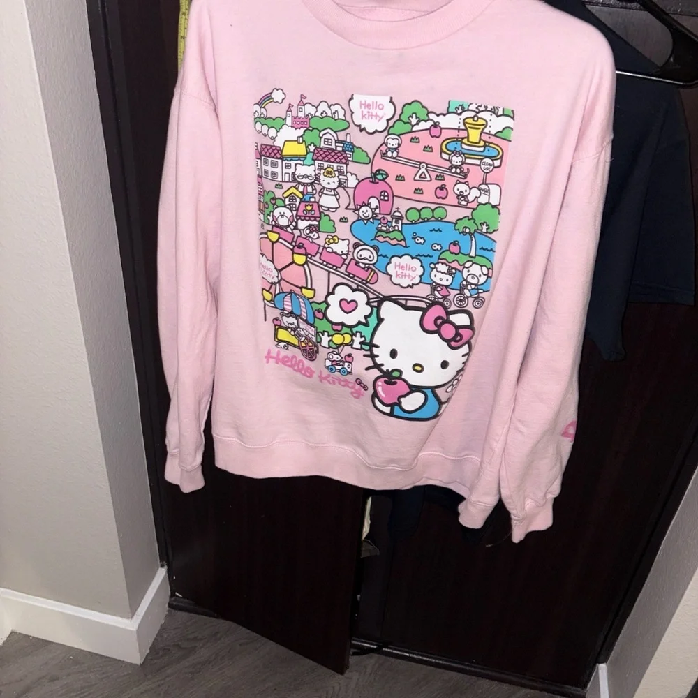Hello Kitty Pink Graphic Sweatshirt - Picture 1 of 5